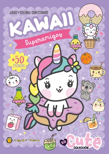 [9789878209494] Juego y coloreo con stickers Kawaii (2)