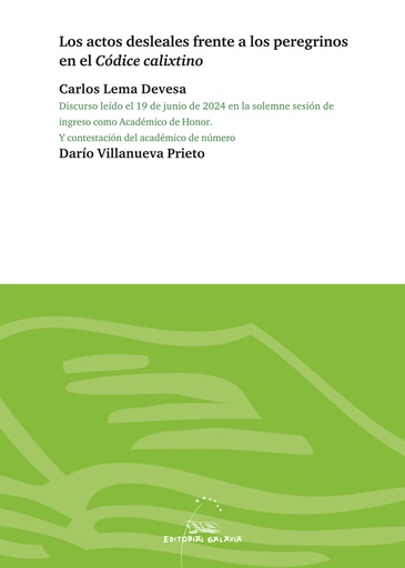 [9788411762212] Los actos desleales frente a los peregrinos en el Códice Calixtino